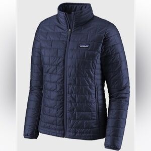 Patagonia Women's Nano Puff Jacket Classic Navy Water Repellent Insulated XL